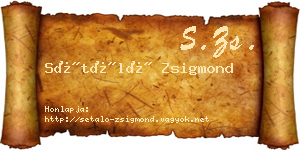 Sétáló Zsigmond névjegykártya