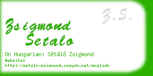 zsigmond setalo business card